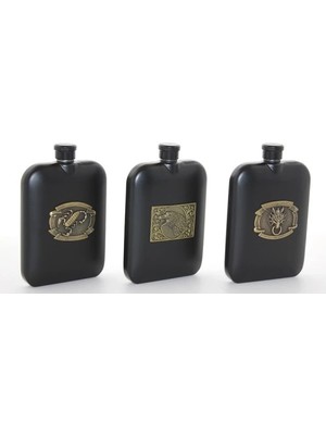 Aesco Paslanmaz Çelik Kabartmalı Tekli 6 Oz Matara