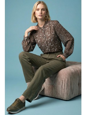 Journey Hakim Yaka-Önden Düğmeli,  Gömlek Bluz