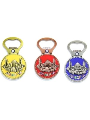 Aesco Yöresel Ayasofya Magnet ve Açacak Yuvarlak Tasarım