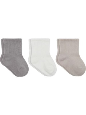 Butik Mey Ithalat® Elephant Boy 3'lü Penye Soket Çorap 10135 Gri