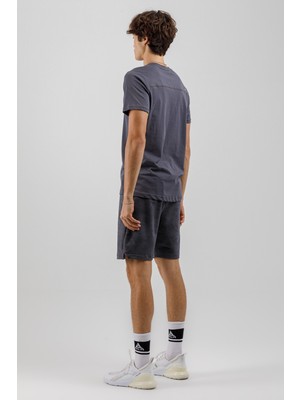 Airlife Sportswear Erkek Grafik Desenli Şort Titanyum