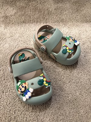 Akınalbella Erkek Bebek Sandalet Terlik Ultra Yumuşak Esnek Kaymaz Taban Timsah Desen