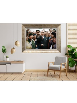 Giyense Gümüş Çerçeveli Atatürk Tablo SV155