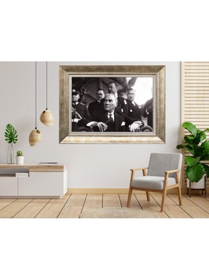 Giyense Gümüş Çerçeveli Atatürk Tablo SV101
