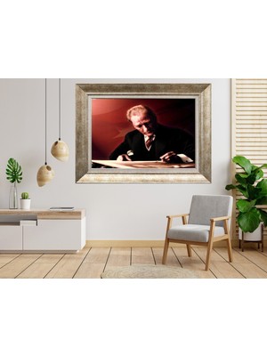 Giyense Gümüş Çerçeveli Atatürk Tablo SV106