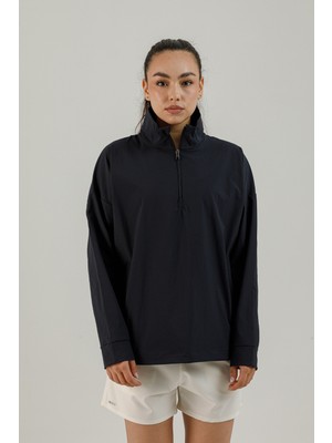 Airlife Verona Outdoor Zw-1 Kadın Yarım Boy Fermuarlı ve Ayarlanabilir Lastikli Üst Lacivert