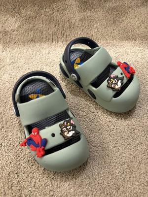 Akınalbella Erkek Çocuk Sandalet Terlik Ultra Yumuşak Esnek Kaymaz Taban Spider Man Desen