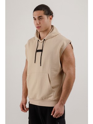 Airlife Sportswear Erkek Kolsuz ve Kapüşonlu Sweatshirt Bej