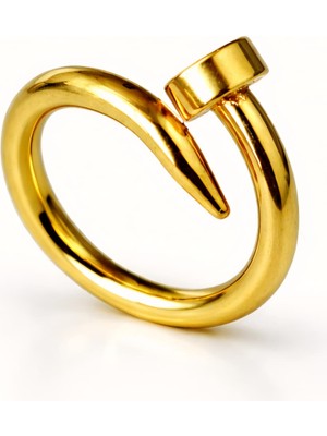 Formzen 316L Paslanmaz Çelik Modern Çivi Model Yüzük