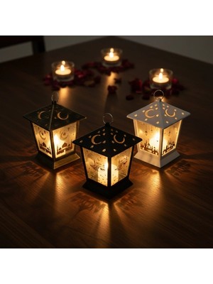 Aesco Ramazan Temalı Kare Kubbe LED Lamba