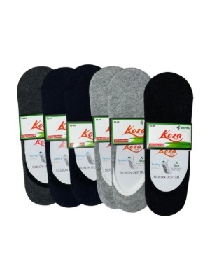 Koza Erkek 6'lı Bambu Dikişsiz Silikon Destekli Babet Çorap