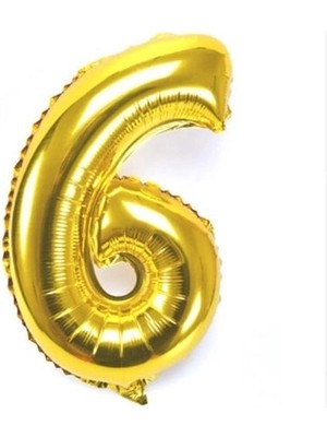 Aesco Altın Sarısı Folyo Rakam Balon 1 Metre