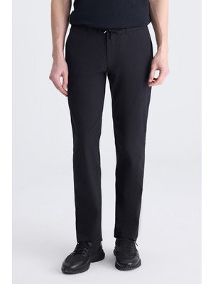 Twn Slim Fit Siyah Düz Pamuklu Jogger Pantolon 4EC03S2263452