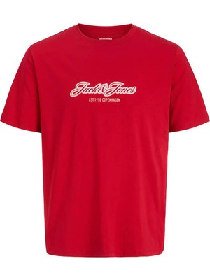 Jack & Jones Jack&jones 12297893 0 Yaka Erkek Tshirt - Kirmizi