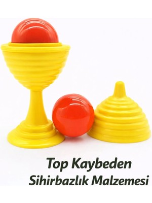 Aesco Sarı Renk Sihirli Kupa Top Kaybetme Oyunu 7 cm