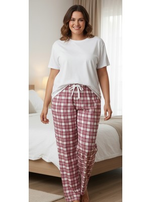 Şerice Kadın Büyük Beden Pamuklu  Nefes Alan Kumaş Pijama Altı (Xl Dan 3xl Bedene Kadar Uyumludur)