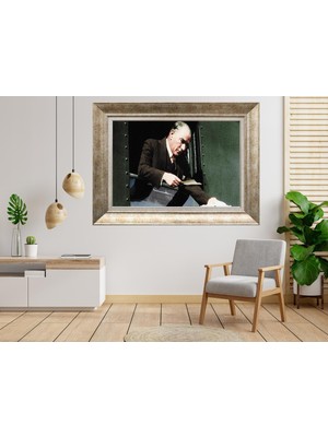 Giyense Gümüş Çerçeveli Atatürk Tablo SV147