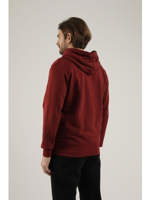 Airlife Sportswear Erkek Kapüşonlu Fermuarlı Sweatshirt Bordo