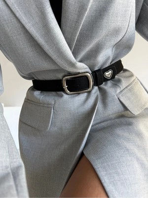 Fiori Kare Tokalı Kalp Aksesuarlı Kadın Pantolon Kemeri, Ceket Kemeri, Gömlek Kemeri, Elbise Kemeri