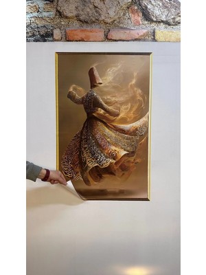 Akıllı Kağıt Semazen Tablo  - Poster Dini (Model- 71)