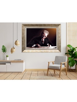 Giyense Gümüş Çerçeveli Atatürk Tablo SV200