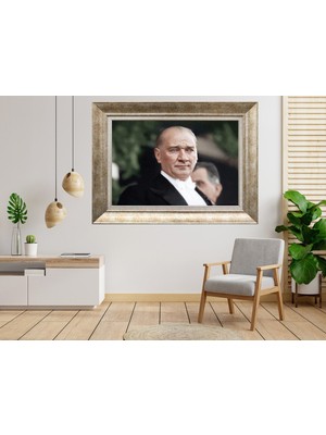 Giyense Gümüş Çerçeveli Atatürk Tablo SV111