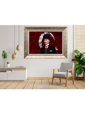 Giyense Gümüş Çerçeveli Atatürk Tablo SV130
