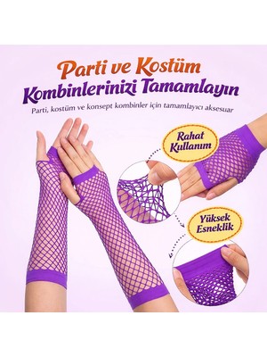 Aesco Retro Mor File Parmaksız Eldiven 26 cm