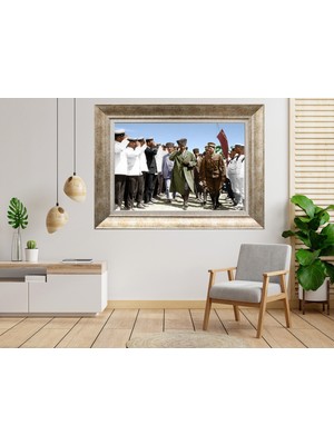 Giyense Gümüş Çerçeveli Atatürk Tablo SV197