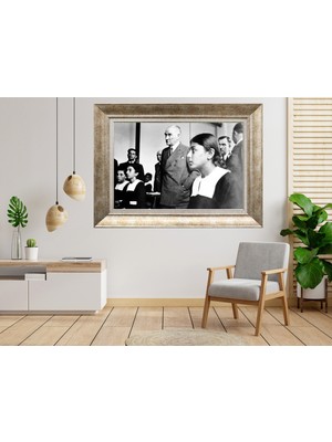 Giyense Gümüş Çerçeveli Atatürk Tablo SV213