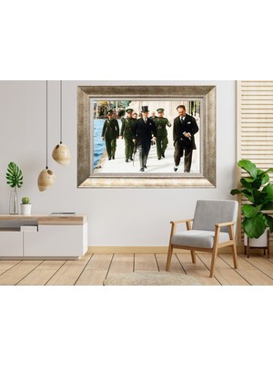 Giyense Gümüş Çerçeveli Atatürk Tablo SV250