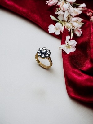 Fayra Accessories Zirkon Taşlı Papatya Yüzük