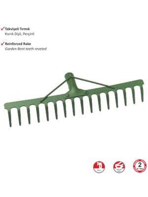 Aesco Eco Lounge Sait Demirci Takviyeli Tırmık 16 Diş