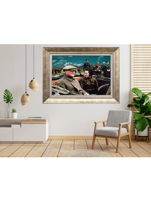 Giyense Gümüş Çerçeveli Atatürk Tablo SV204