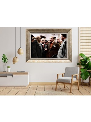 Giyense Gümüş Çerçeveli Atatürk Tablo SV251