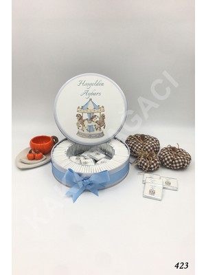 Kakao Ağacı 100 Adet Atlı Karıncalı Erkek Bebek Çikolatası Özel Kutuda Şık Tasarım