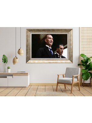 Giyense Gümüş Çerçeveli Atatürk Tablo SV115