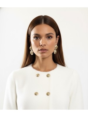 Salome Butik Gold Düğme Detay Yumoş Ceket