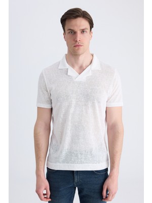 D'S Damat Ds Damat Regular Fit Ekru Düz T-Shirt 4HC1447010342