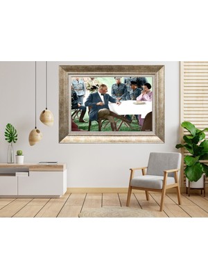 Giyense Gümüş Çerçeveli Atatürk Tablo SV072