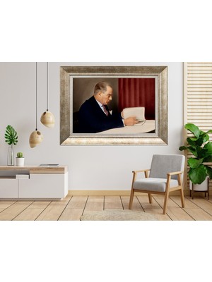 Giyense Gümüş Çerçeveli Atatürk Tablo SV113