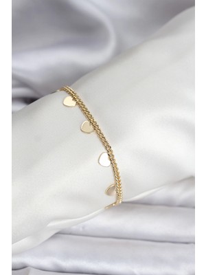 Aesco 14K Gold Renk Kaplama Kalpli Model cm Kadın Bileklik