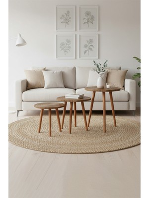 EUR080 Zigon Sehpa - Kahverengi - 40CM