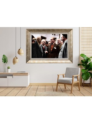Giyense Gümüş Çerçeveli Atatürk Tablo SV060