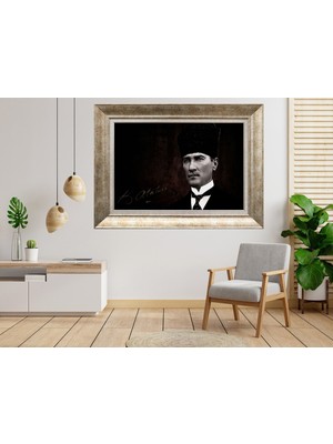 Giyense Gümüş Çerçeveli Atatürk Tablo SV135