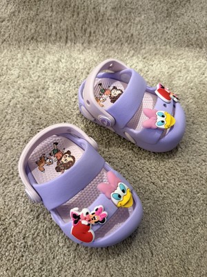 Akınalbella Kız Bebek Sandalet Terlik Ultra Yumuşak Esnek Kaymaz Taban Minnie Mouse Desen