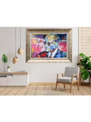 Giyense Gümüş Çerçeveli Atatürk Tablo SV127