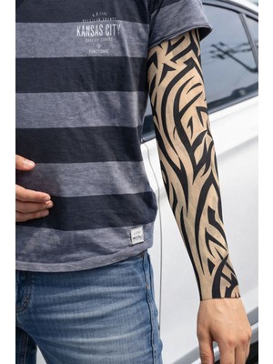 İsmiyle Al Giyilebilir Kol Dövmesi Çorap Dövme 3D Baskılı Kol Bacak Dövme 2 Adet Model 2 (4172)