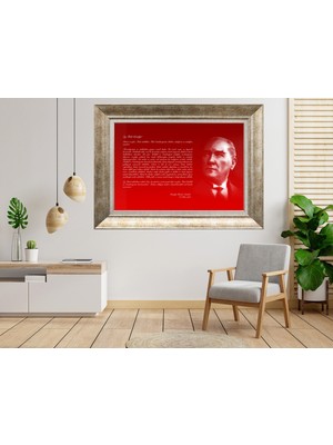 Giyense Gümüş Çerçeveli Atatürk Tablo SV191