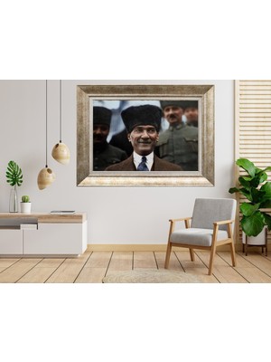 Giyense Gümüş Çerçeveli Atatürk Tablo SV093